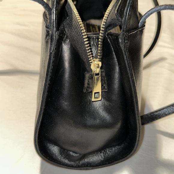 Divina Firenze Black Leather Satchel Bag EUC - Picture 17 of 17